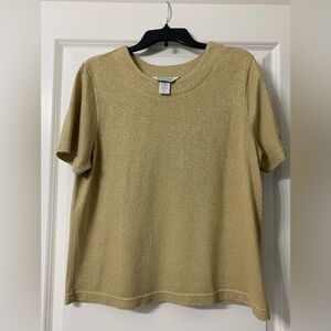 Vintage gold sparkle top Daniel green size large